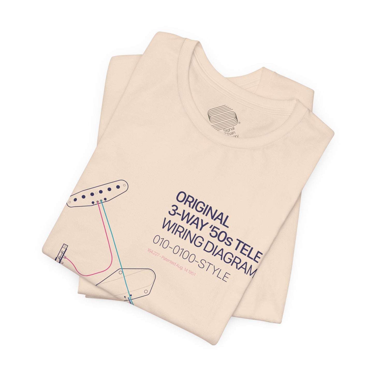 Original '50s Tele Wiring Diagram Tee — Guitar Pickup Schematic Graphic T-Shirt