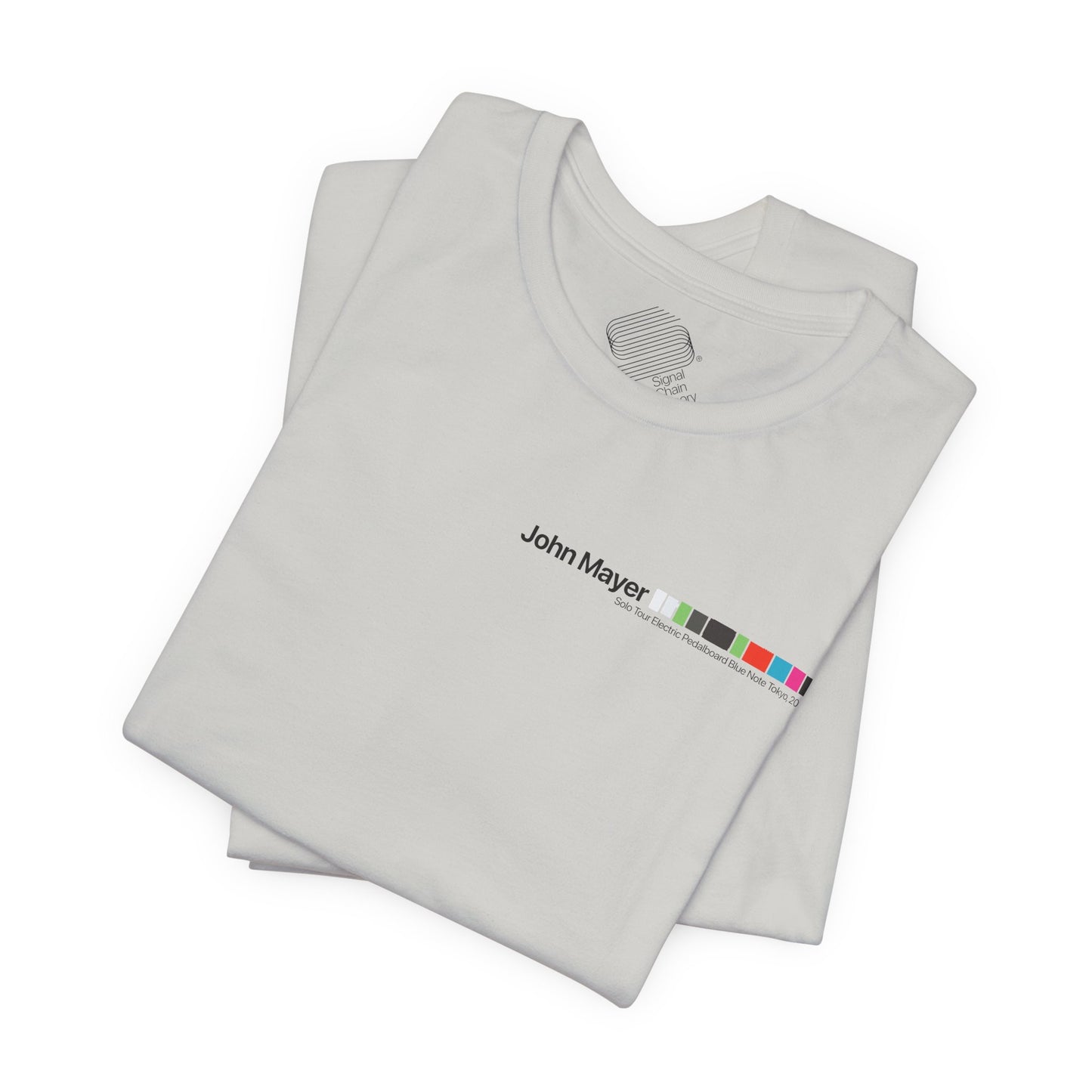 John Mayer Guitar Pedalboard Signal Chain - Premium Jersey T-shirt with Original Design.