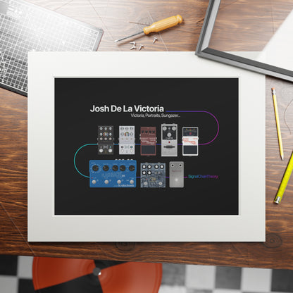 Josh Dela Victoria's Simple Guitar Pedalboard Giclée Art Print
