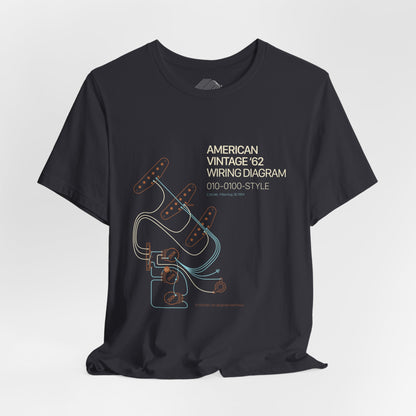 Vintage '62 Wiring Diagram Tee — Guitar Pickup Schematic Graphic T-Shirt
