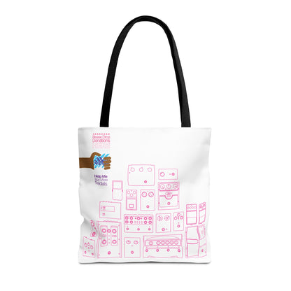 Guitar Pedal Tote Bag - Musical Themed, Perfect for Musicians and Players - Original Design by Signal Chain Theory (Greek Cup)