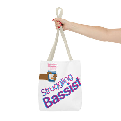 Struggling Bassist Tote Bag - Musical Themed, Perfect for Musicians and Bass Players - Original Design by Signal Chain Theory (Greek Cup)