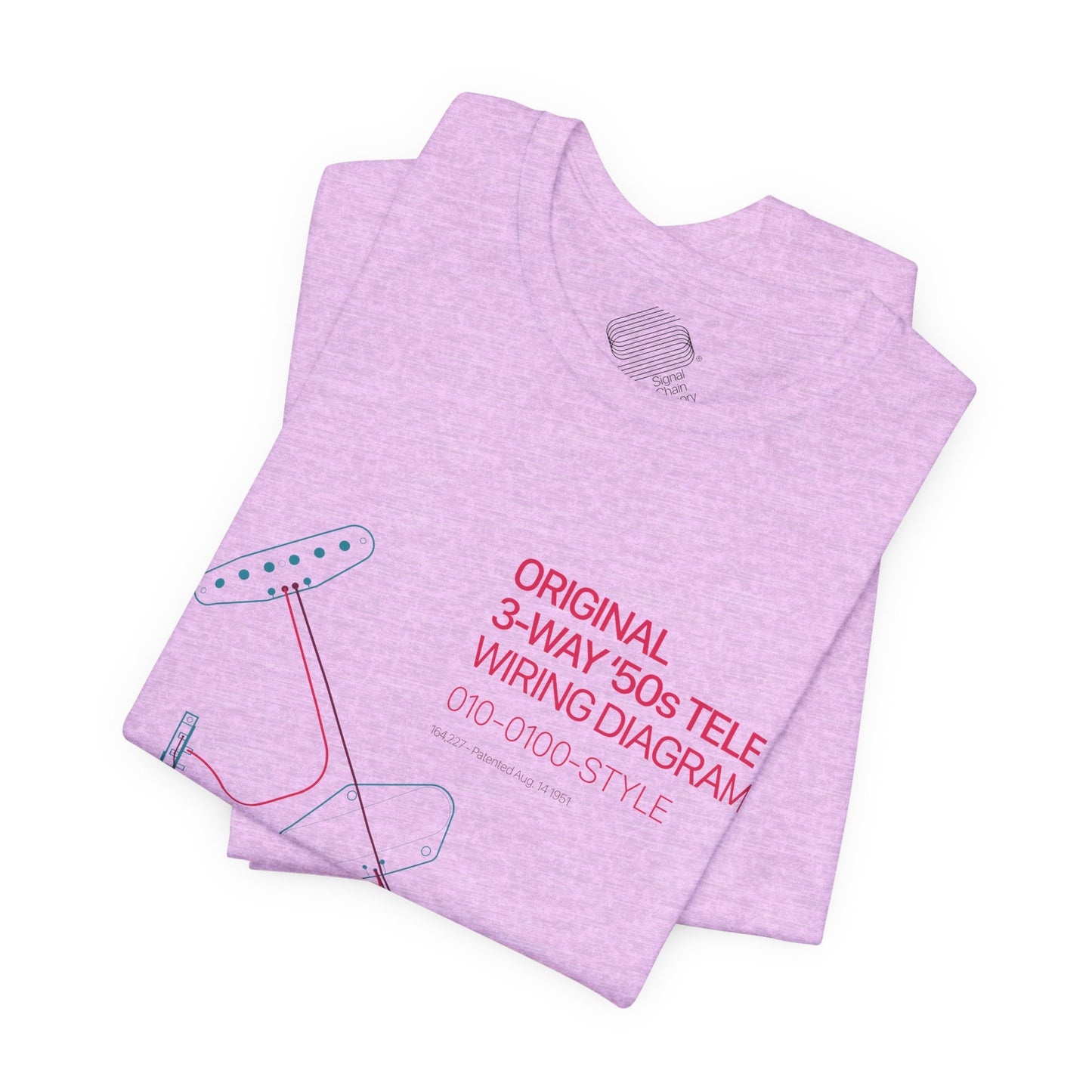 Original '50s Tele Wiring Diagram Tee — Guitar Pickup Schematic Graphic T-Shirt