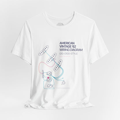 Vintage '62 Wiring Diagram Tee — Guitar Pickup Schematic Graphic T-Shirt