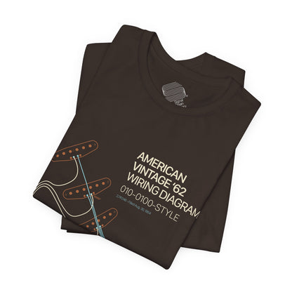 Vintage '62 Wiring Diagram Tee — Guitar Pickup Schematic Graphic T-Shirt