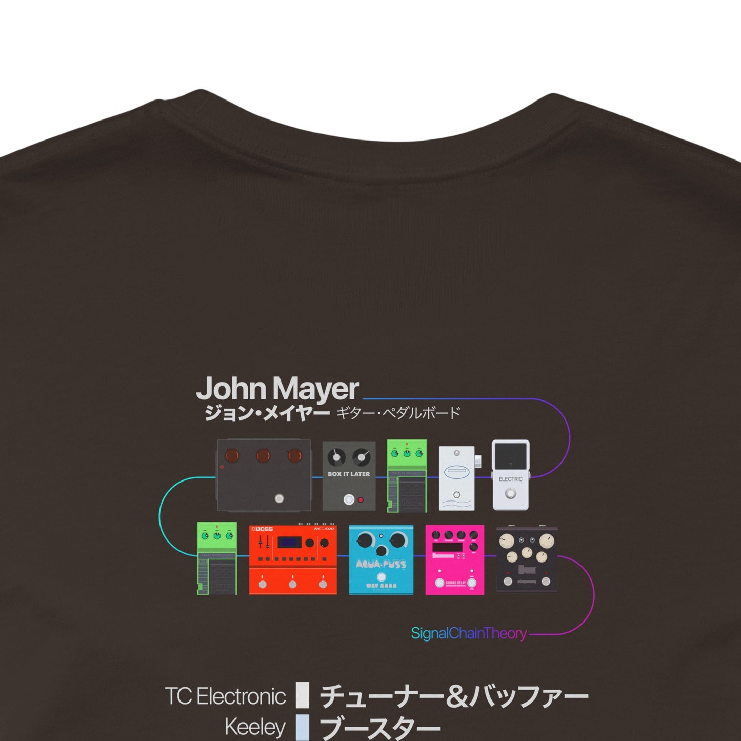 Limited Japanese Edition - John Mayer Guitar Pedalboard Signal Chain - Unisex Jersey Short Sleeve Tee