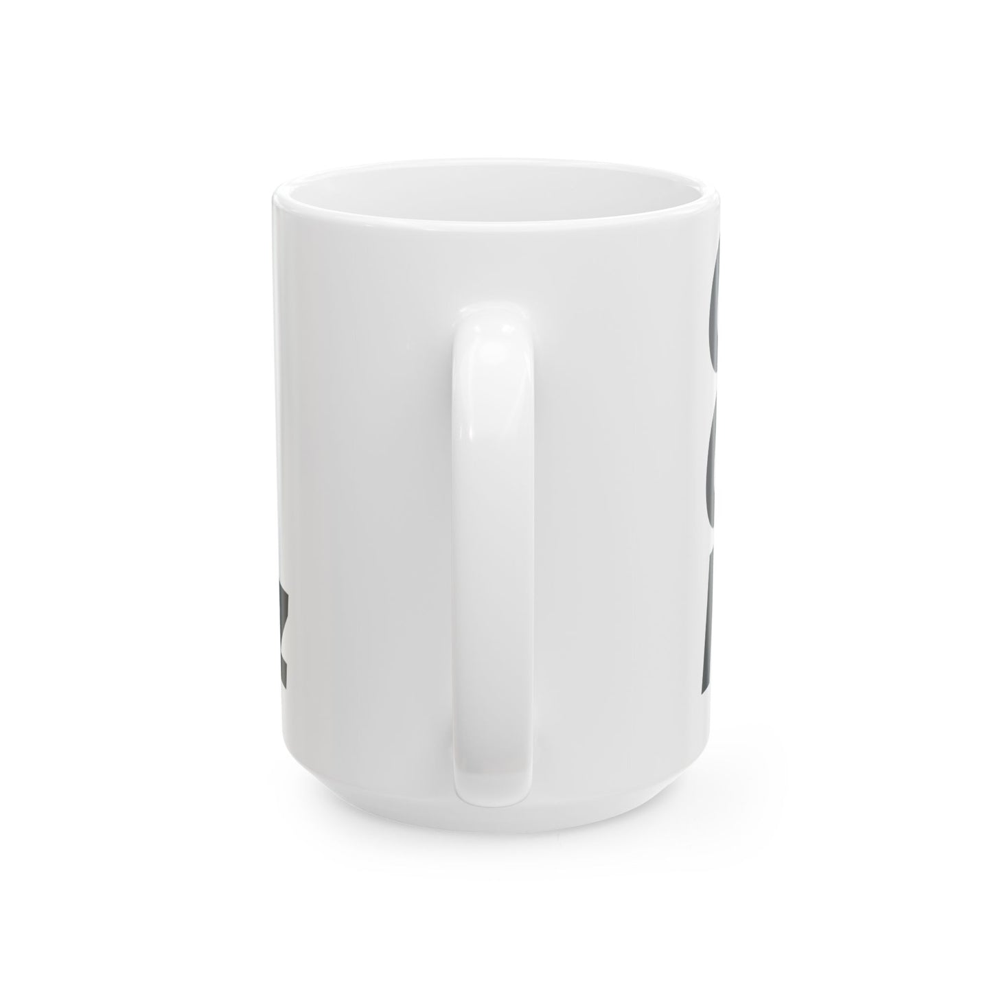 Quite Descriptive "Generic Ceramic Mug" mug. Bold Black Italic Typography Ceramic Coffee Cup (11oz/15oz)