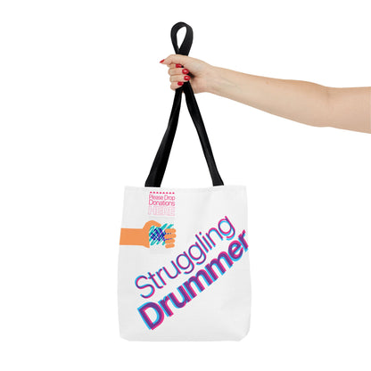 Struggling Drummer Tote Bag - Musical Themed, Perfect for Musicians and Drums Lovers (80s Jazzy Cup)