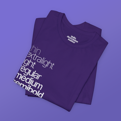 Typographical "Quite Descriptive T-Shirt" About Typography. Great Conversation Starter!