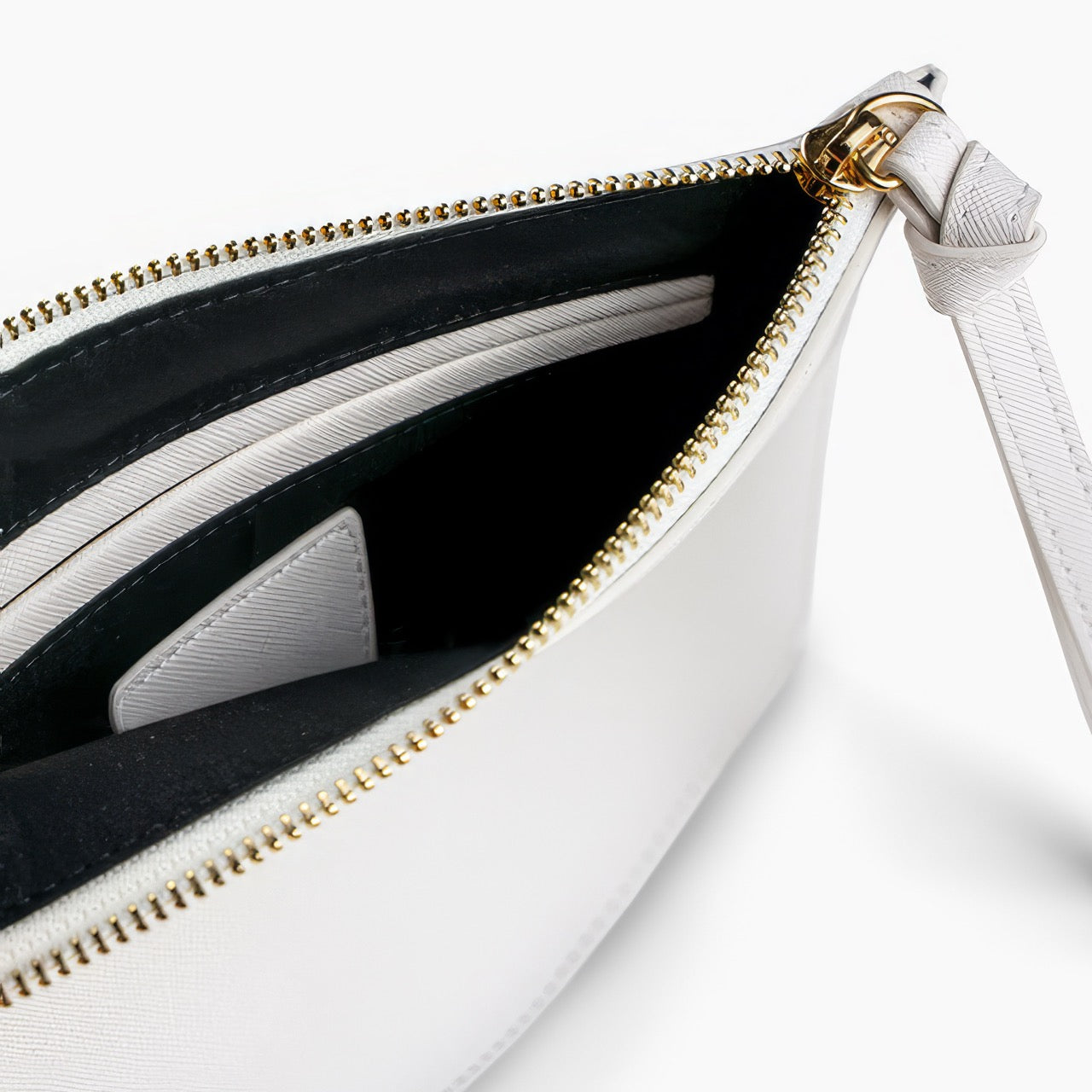 Quite Descriptive "Lowkey Demure Nonchalant Accessory Pouch" Clutch Bag with Wristlet.