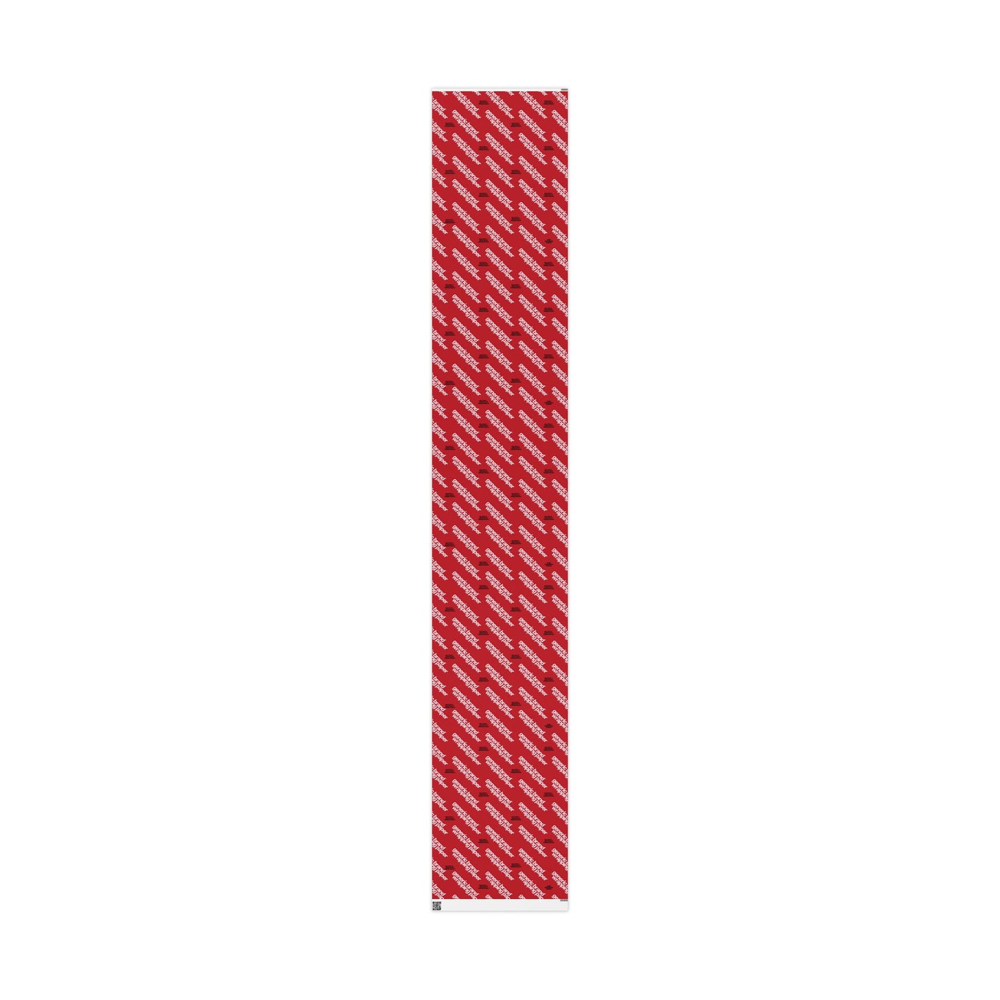 Quite Descriptive "Generic Brand Wrapping Paper" Red Holiday Gift Wrapping Paper Roll With White Typography Print