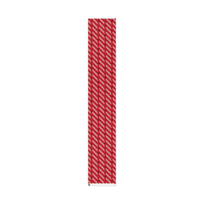 Quite Descriptive "Generic Brand Wrapping Paper" Red Holiday Gift Wrapping Paper Roll With White Typography Print