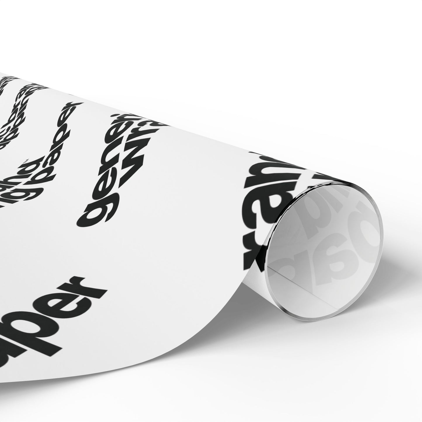 Quite Descriptive "Generic Brand Wrapping Paper" White Gift Wrapping Paper Roll With Black Typography Print