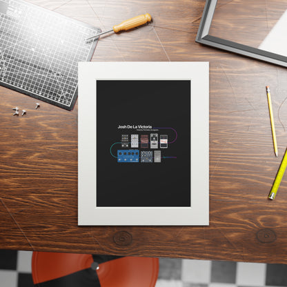 Josh Dela Victoria's Simple Guitar Pedalboard Giclée Art Print