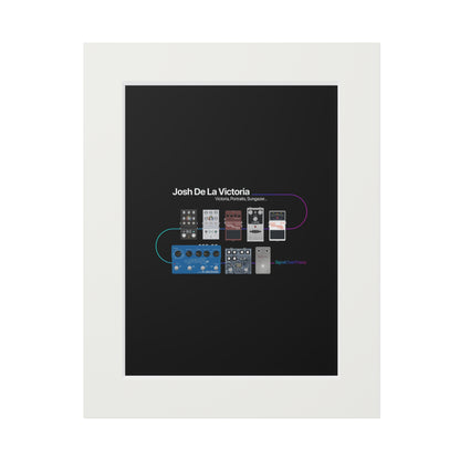 Josh Dela Victoria's Simple Guitar Pedalboard Giclée Art Print