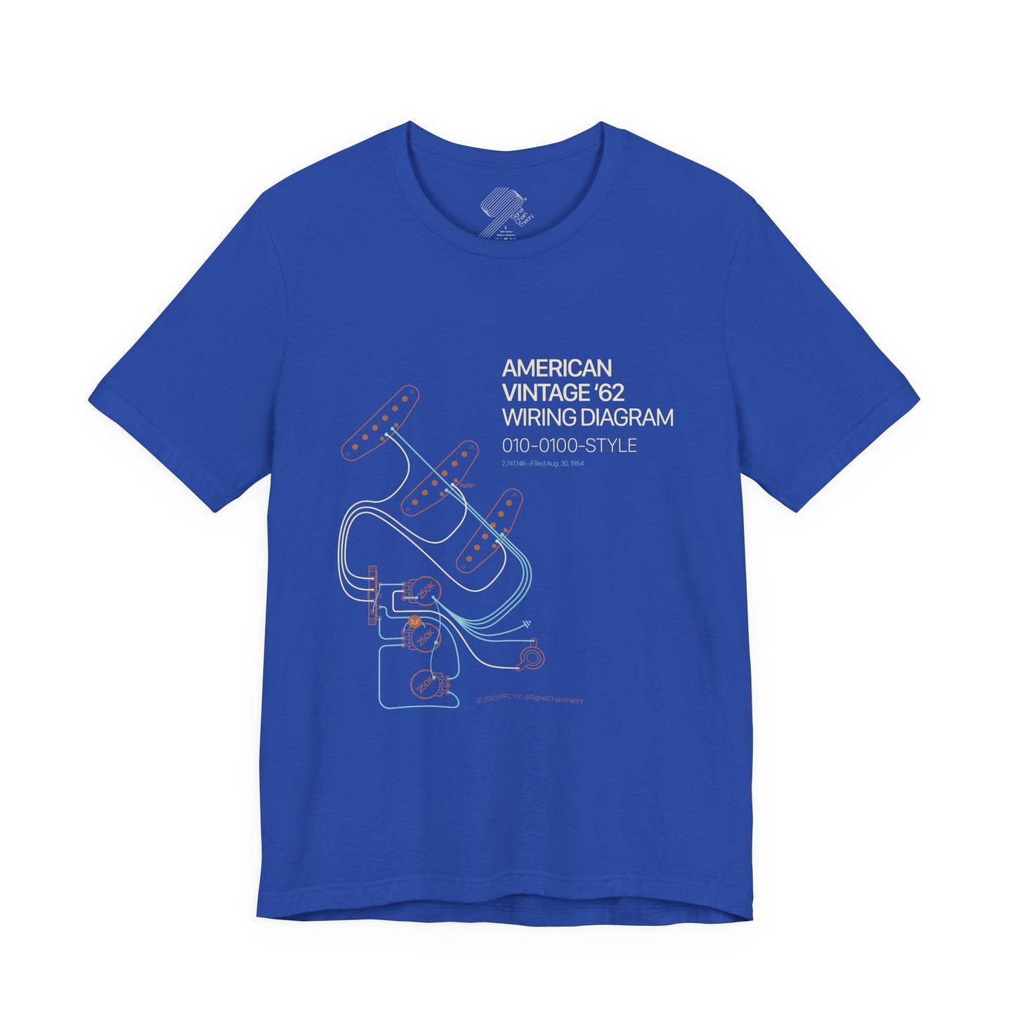 Vintage '62 Wiring Diagram Tee — Guitar Pickup Schematic Graphic T-Shirt