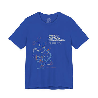 Vintage '62 Wiring Diagram Tee — Guitar Pickup Schematic Graphic T-Shirt