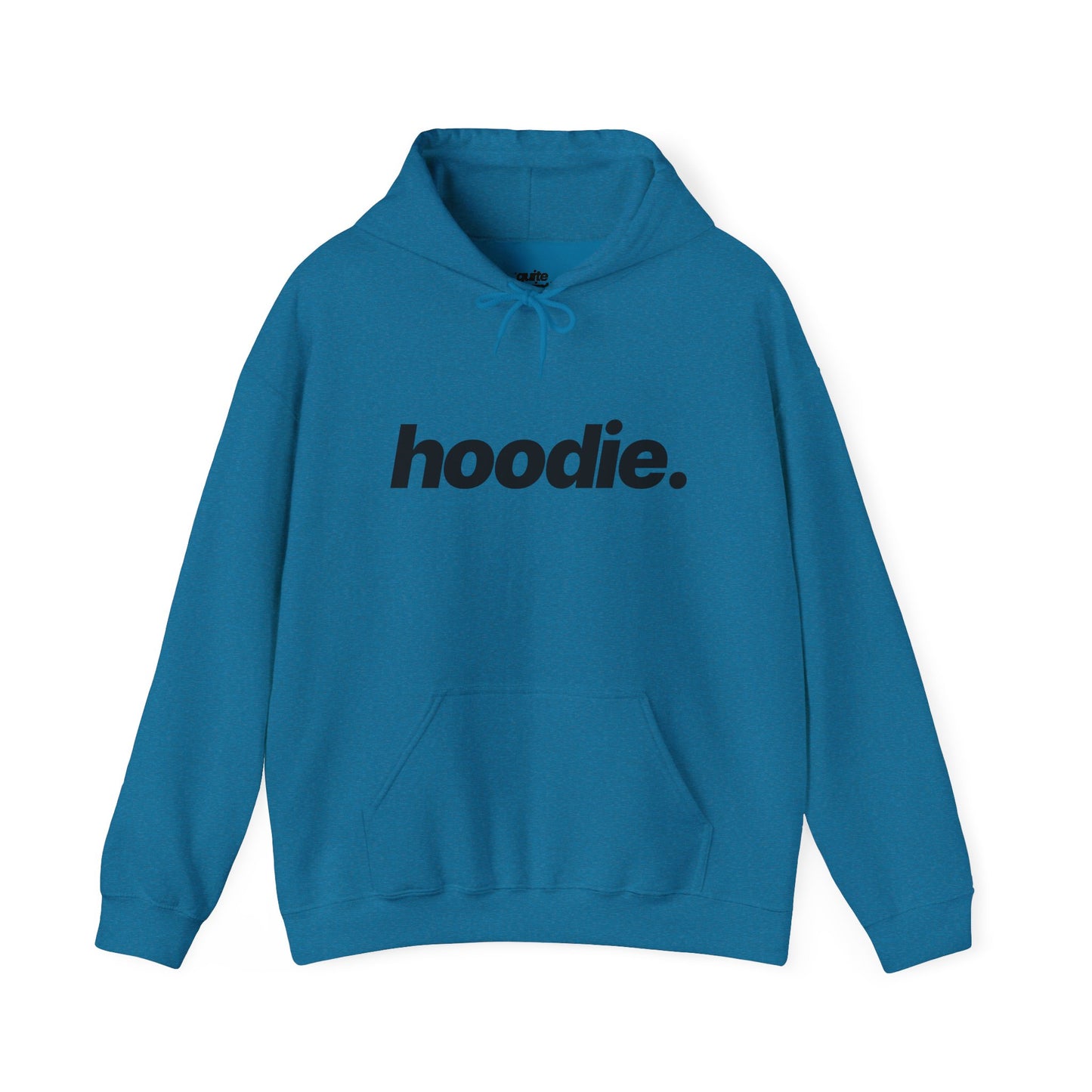 Hoodie with Quite Descriptive "hoodie" Bold Italic Text.  Unisex Heavy Blend Hooded Sweatshirt Casual Pullover.