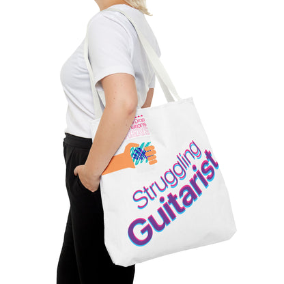 Struggling Guitarist Tote Bag - Musical Themed, Perfect for Musicians and Music Lovers (Jazz Cup)