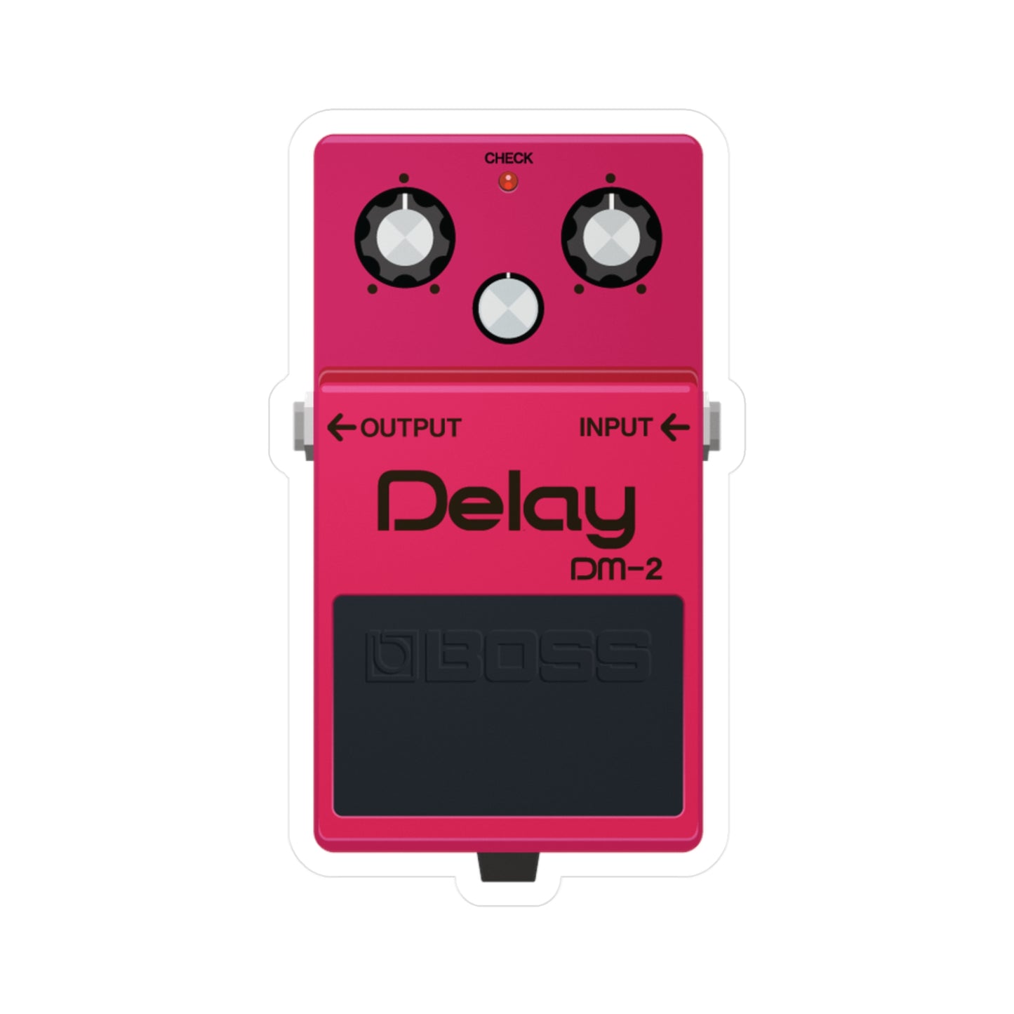 OG Delay Guitar Pedal Vinyl Decal - Original Art - Collect Them All!