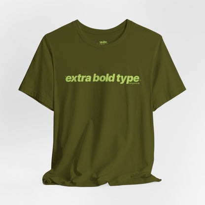 Quite Descriptive Generic Tee with Extra Bold Type™. Minimalist Typography Cozy Shirt.