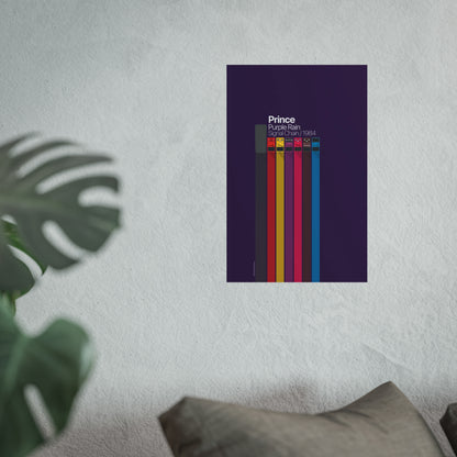 Limited Edition Prince 1984 Pedalboard Signal Chain - Fine Art Vertical Poster (Purple)