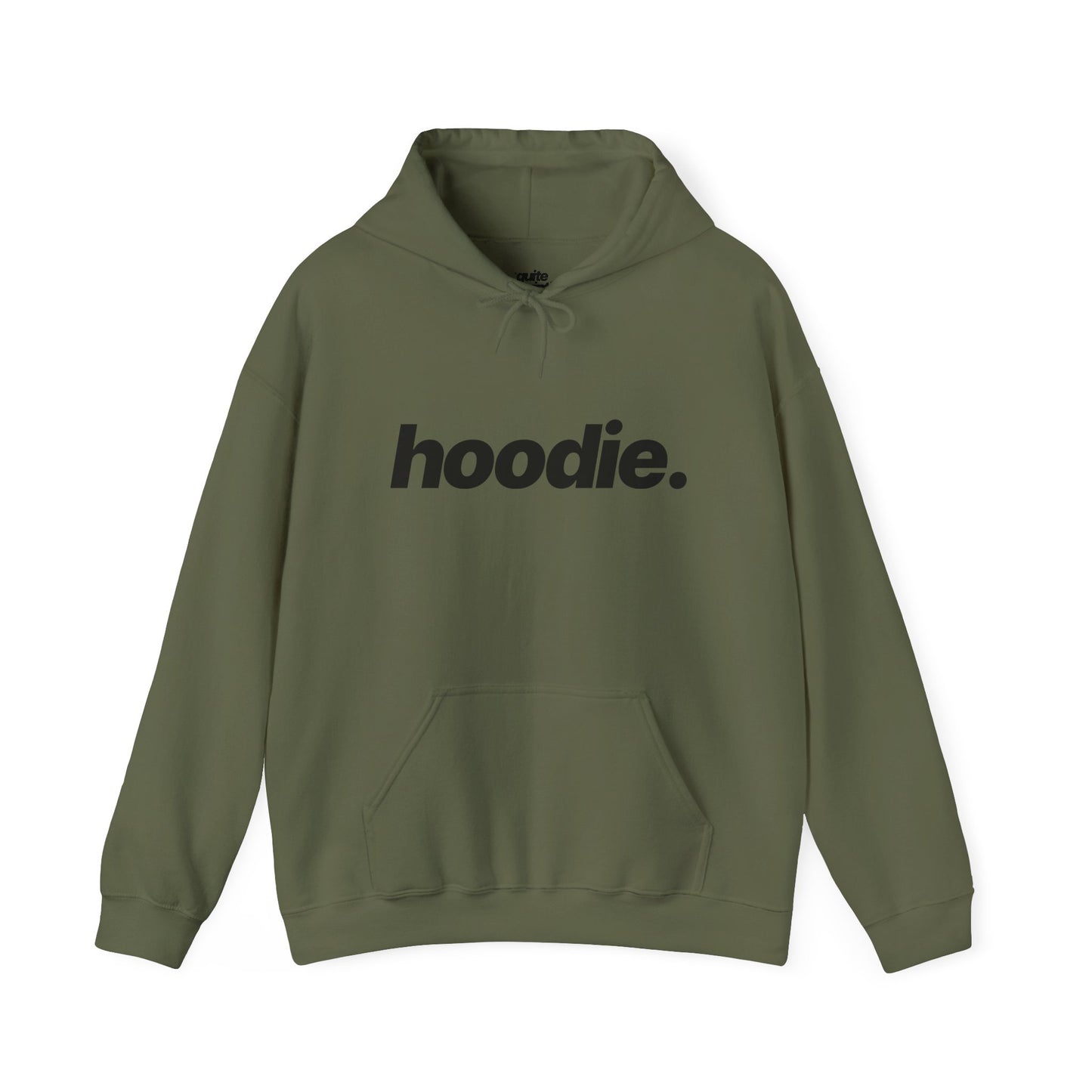 Hoodie with Quite Descriptive "hoodie" Bold Italic Text.  Unisex Heavy Blend Hooded Sweatshirt Casual Pullover.