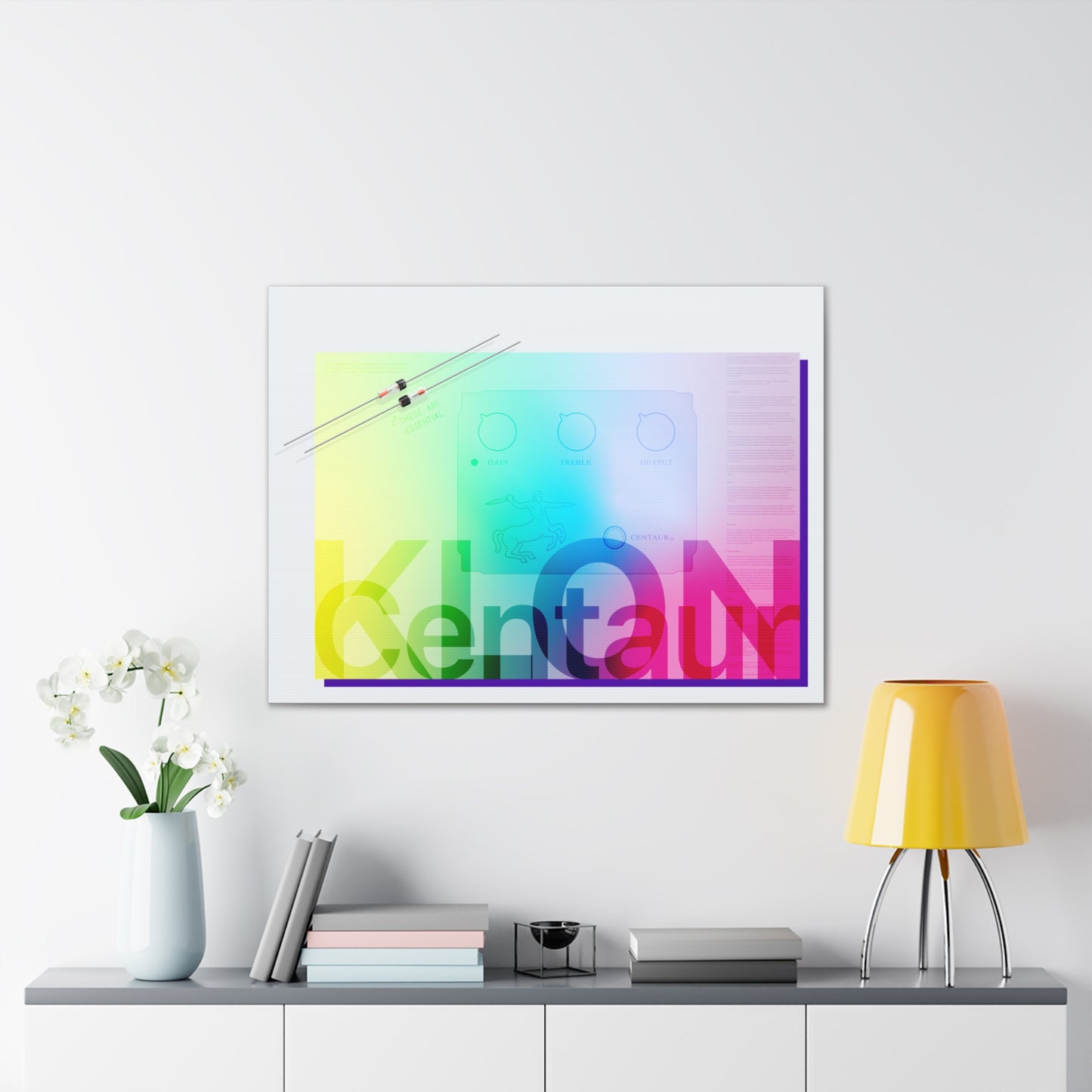 Limited Edition Klon Centaur "Magic Diodes" Original Fine Art  on Stretched Canvas
