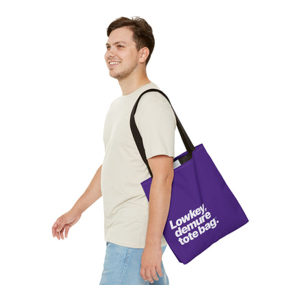 Lowkey Demure Tote Bag. Minimalist & Quite Descriptive Typography Canvas Shopper