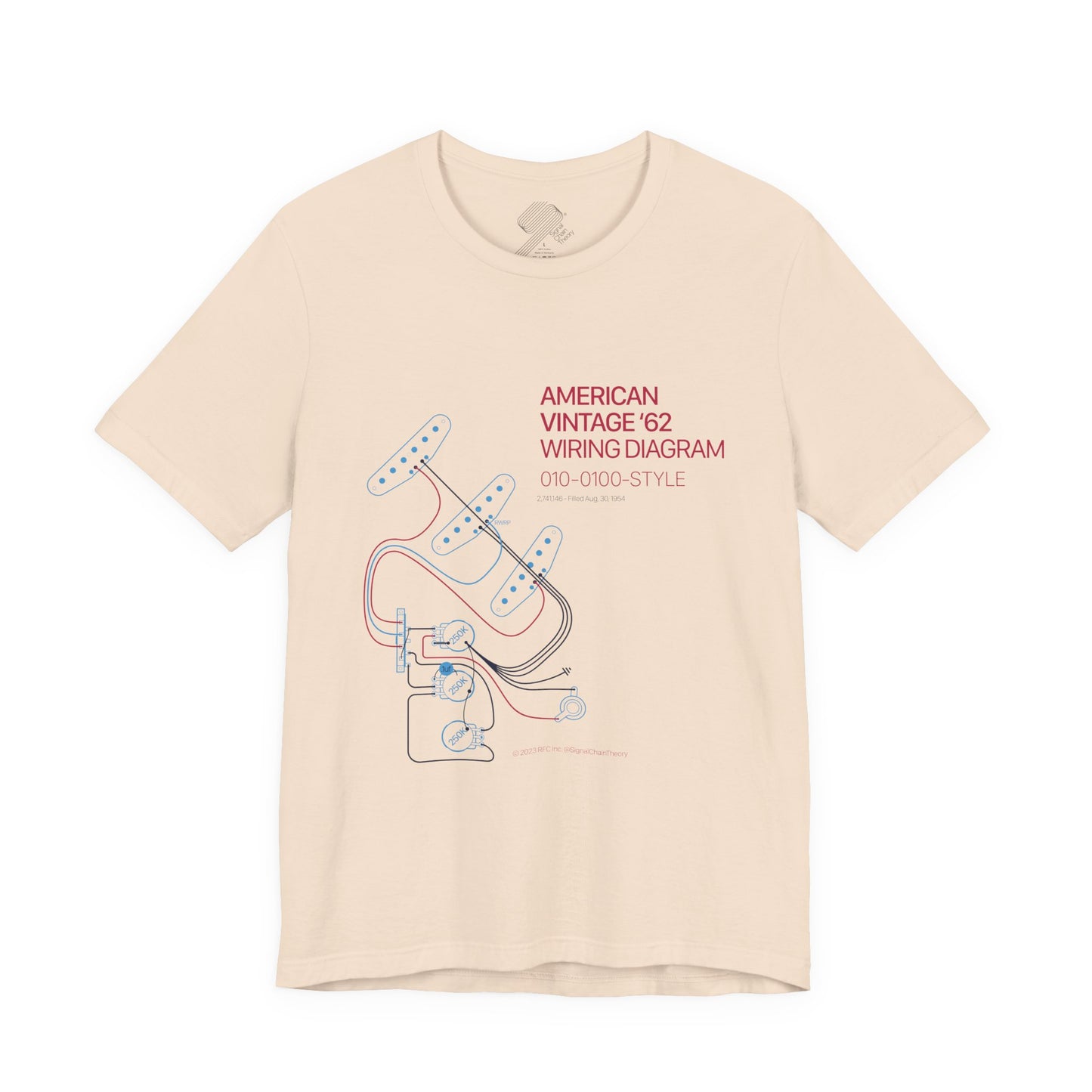 Vintage '62 Wiring Diagram Tee — Guitar Pickup Schematic Graphic T-Shirt