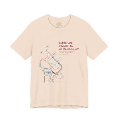 Vintage '62 Wiring Diagram Tee — Guitar Pickup Schematic Graphic T-Shirt