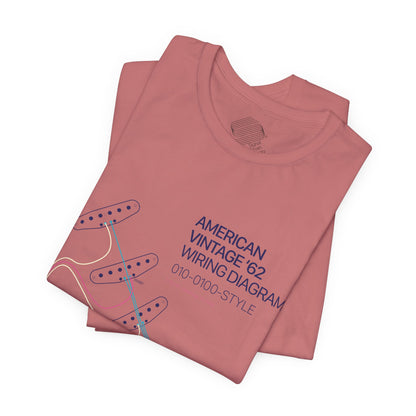 Vintage '62 Wiring Diagram Tee — Guitar Pickup Schematic Graphic T-Shirt