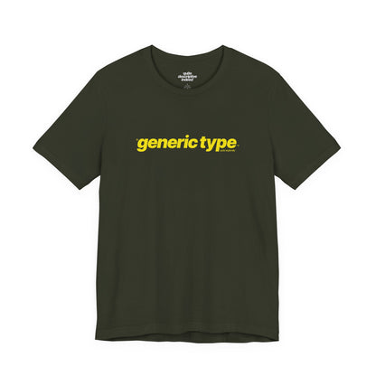 Quite Descriptive Generic Tee with Generic Type™. Minimalist Bold Italic Typography Cozy Shirt