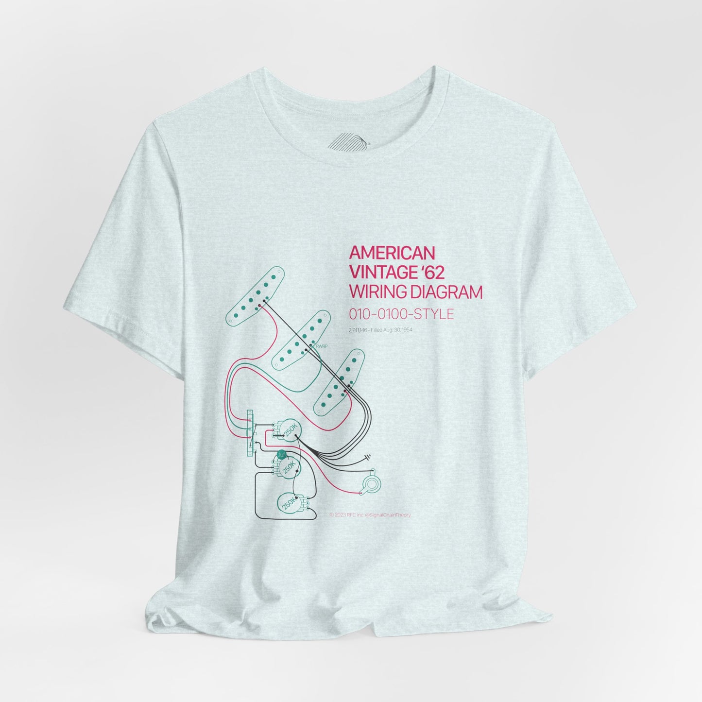 Vintage '62 Wiring Diagram Tee — Guitar Pickup Schematic Graphic T-Shirt