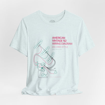 Vintage '62 Wiring Diagram Tee — Guitar Pickup Schematic Graphic T-Shirt