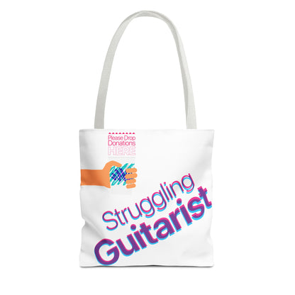 Struggling Guitarist Tote Bag - Musical Themed, Perfect for Musicians and Music Lovers (Jazz Cup)