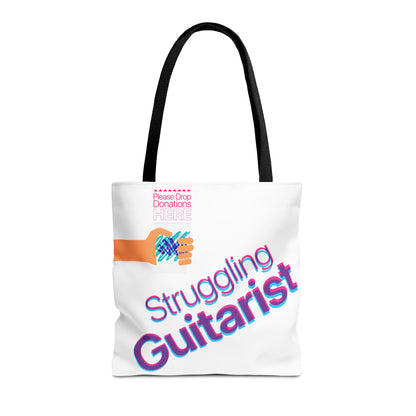 Struggling Guitarist Tote Bag - Musical Themed, Perfect for Musicians and Music Lovers (Jazz Cup)