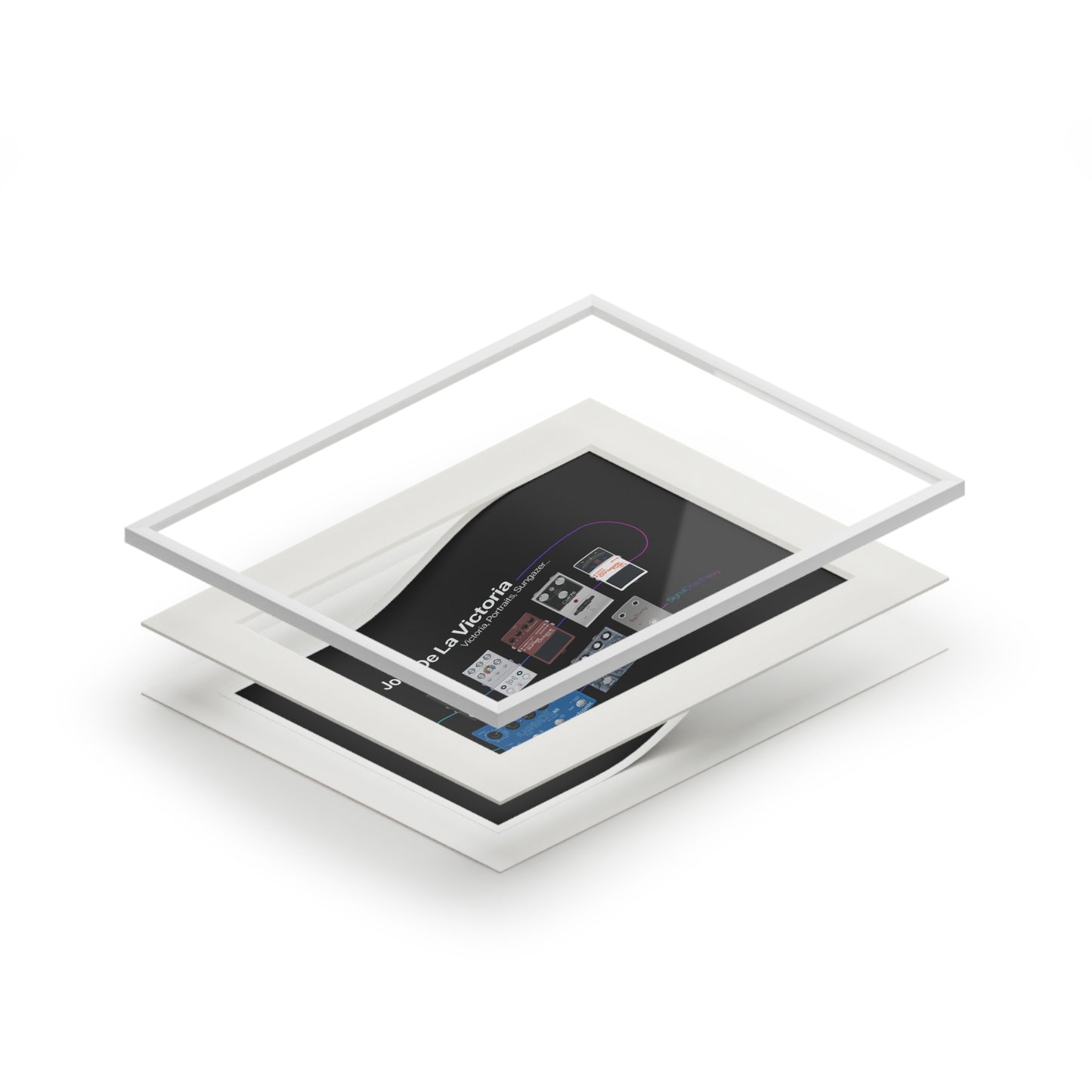 Josh Dela Victoria's Simple Guitar Pedalboard Giclée Art Print