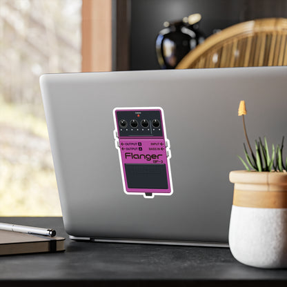 Flanger Guitar Pedal Vinyl Decal - Original Art - Collect Them All!