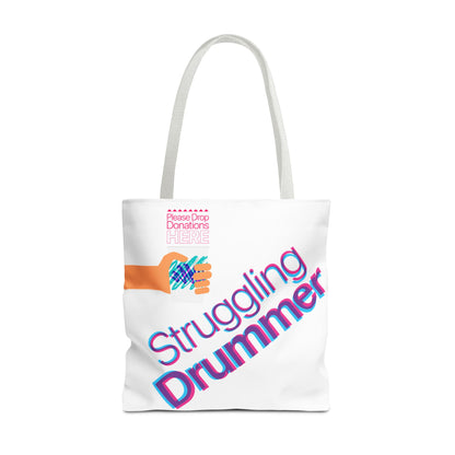 Struggling Drummer Tote Bag - Musical Themed, Perfect for Musicians and Drums Lovers (80s Jazzy Cup)