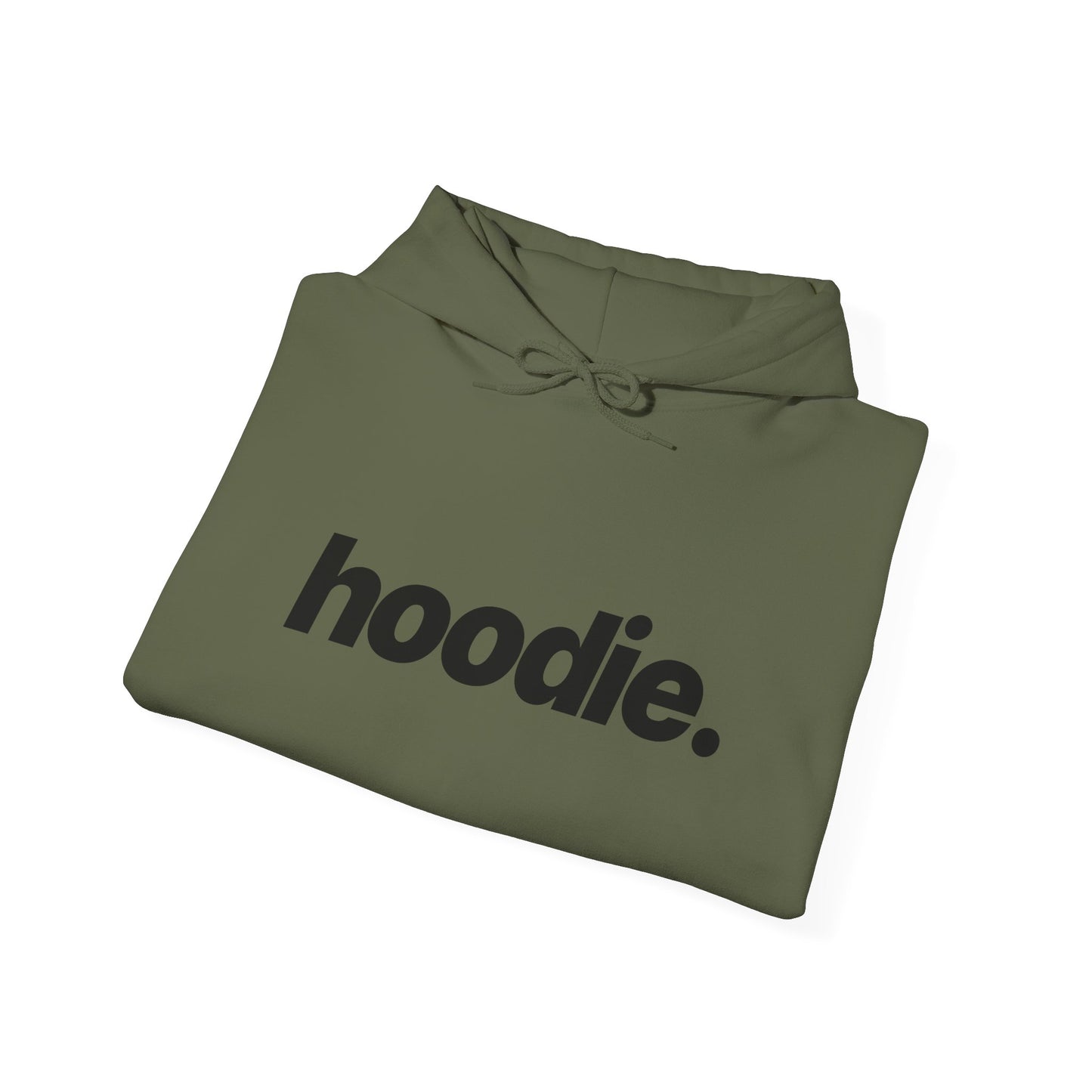 Hoodie with Quite Descriptive "hoodie" Bold Italic Text.  Unisex Heavy Blend Hooded Sweatshirt Casual Pullover.