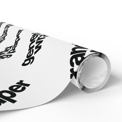Quite Descriptive "Generic Brand Wrapping Paper" White Gift Wrapping Paper Roll With Black Typography Print