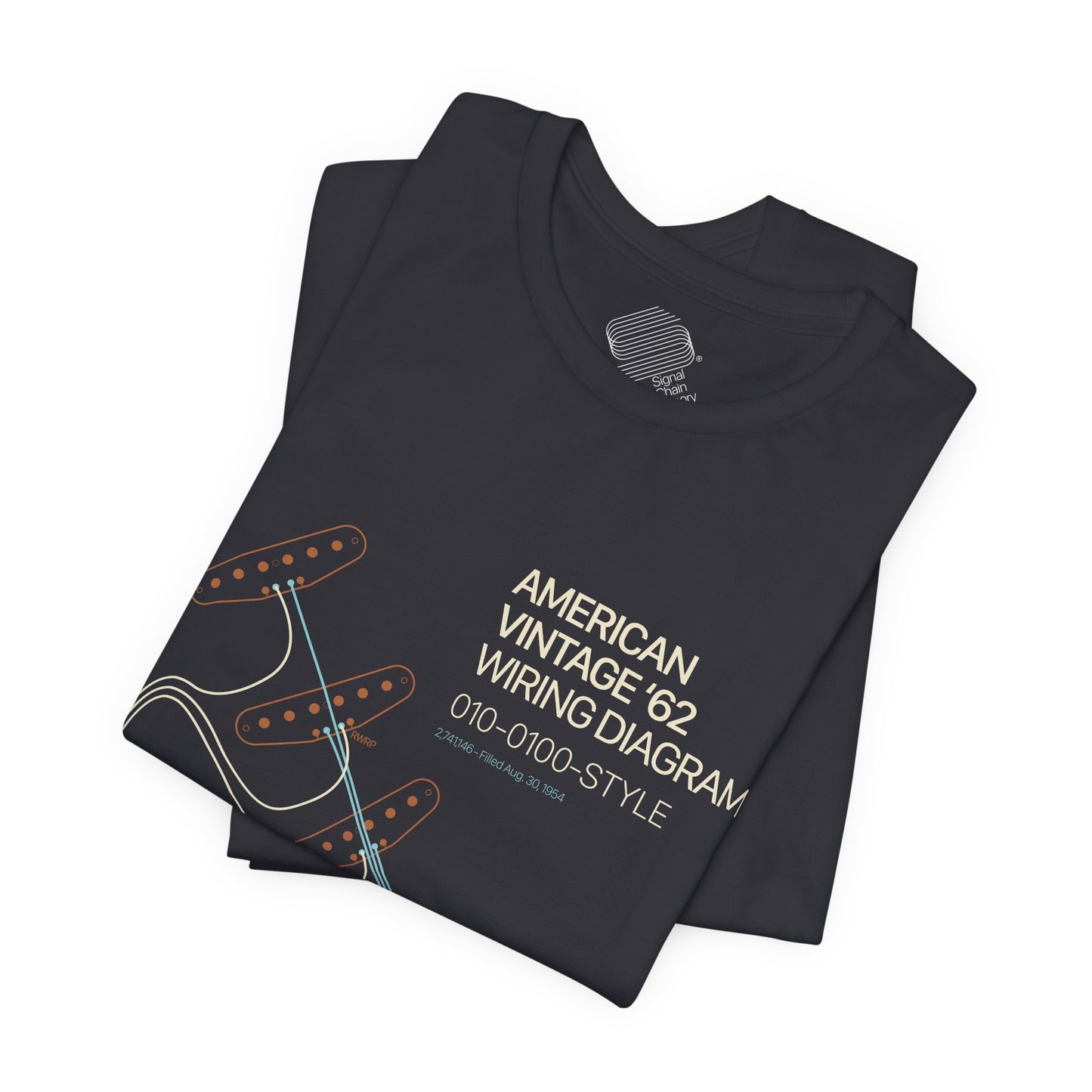 Vintage '62 Wiring Diagram Tee — Guitar Pickup Schematic Graphic T-Shirt