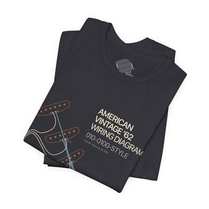 Vintage '62 Wiring Diagram Tee — Guitar Pickup Schematic Graphic T-Shirt