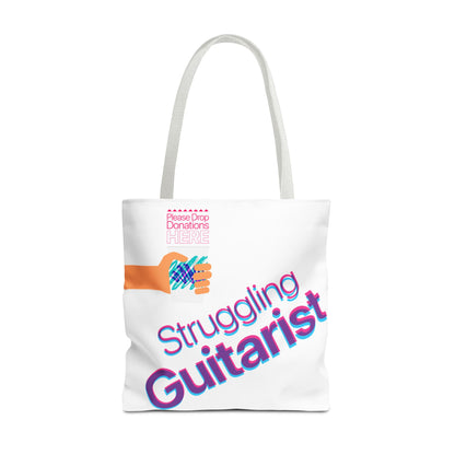 Struggling Guitarist Tote Bag - Musical Themed, Perfect for Musicians and Music Lovers (Jazz Cup)