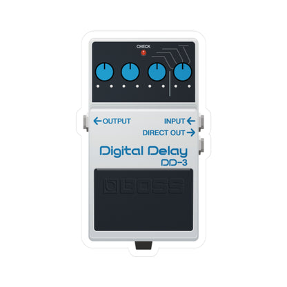 Digital Delay Guitar Pedal Vinyl Decal - Original Art - Collect Them All!