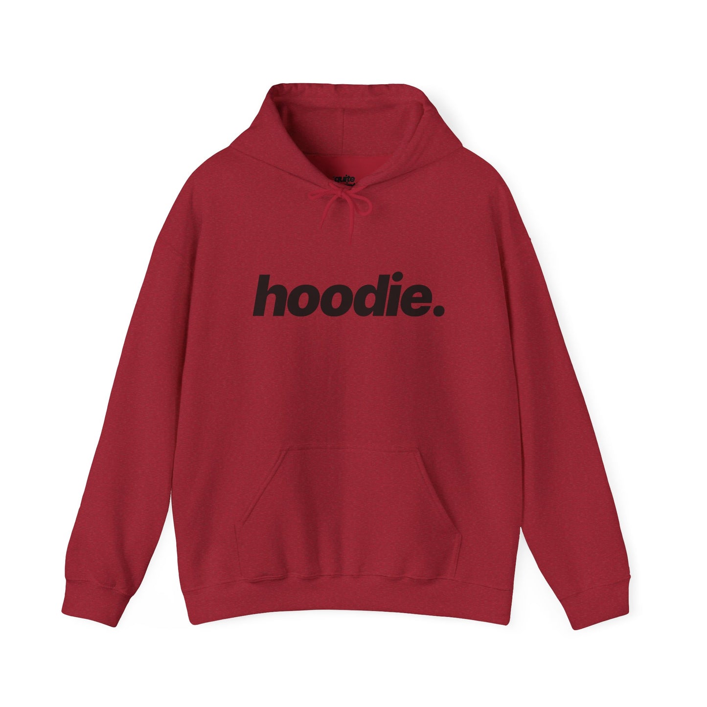 Hoodie with Quite Descriptive "hoodie" Bold Italic Text.  Unisex Heavy Blend Hooded Sweatshirt Casual Pullover.