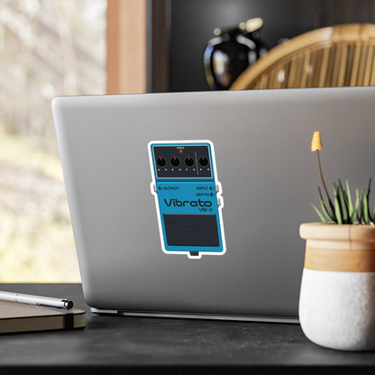 Vibrato Guitar Pedal Vinyl Decal - Original Art - Collect Them All!