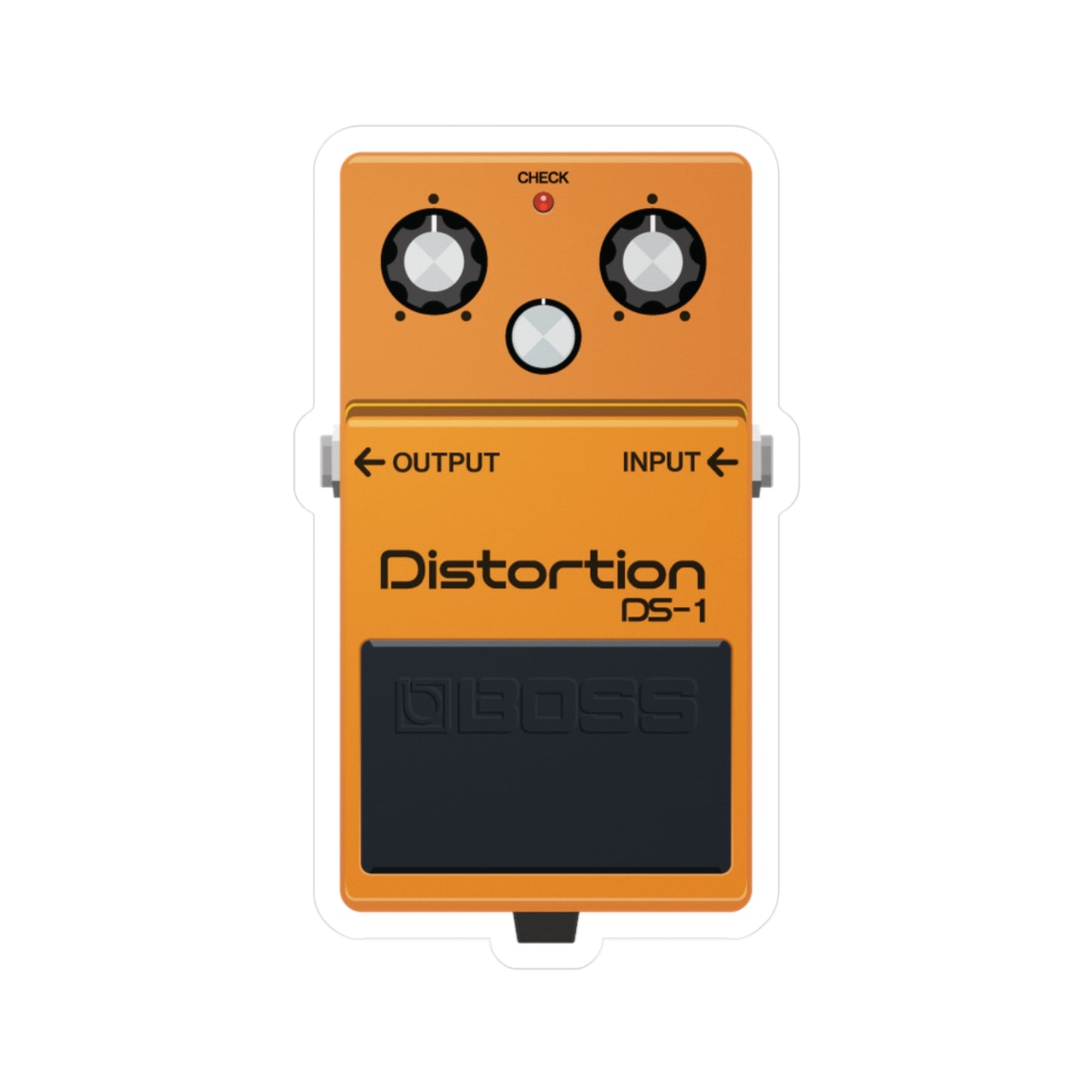 Distortion Guitar Pedal Vinyl Decal - Original Art - Collect Them All!