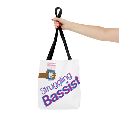 Struggling Bassist Tote Bag - Musical Themed, Perfect for Musicians and Bass Players - Original Design by Signal Chain Theory (Greek Cup)